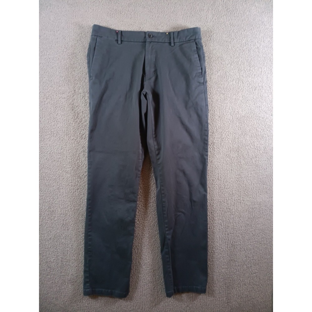 Banana Republic Mens 32x34 Gray Stretch Chino Pants Slim Straight Casual